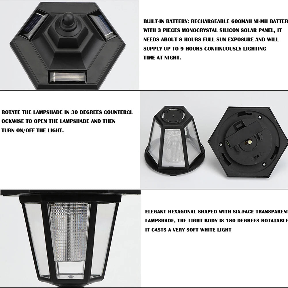 Garden Lights Outdoor Solar Street Light Lightings Wall Light Fixture Leds for Lighting Outdoor Gardens Decoration Led Exterior