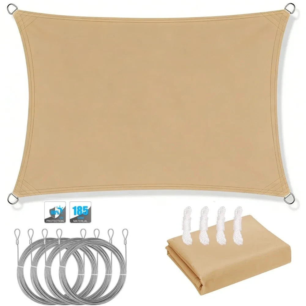 Waterproof Sun Shade Sail Canopy Rectangle UV Block Sun Shelter For Outdoor Garden Patio Backyard Terraza Awning Privacy Screen