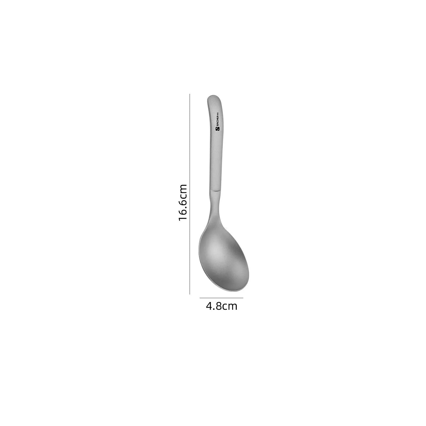 Pure Titanium Round Spoon Lightweight Camping Utensil Home Use Soup Rice Spoon Portable Backpacking Hiking Outdoor Tableware