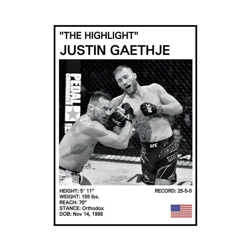no frame Black and White Boxing Legends Canvas Poster Boxing Inspirational Canvas Painting Print Wall Art for Gym Bedroom Home