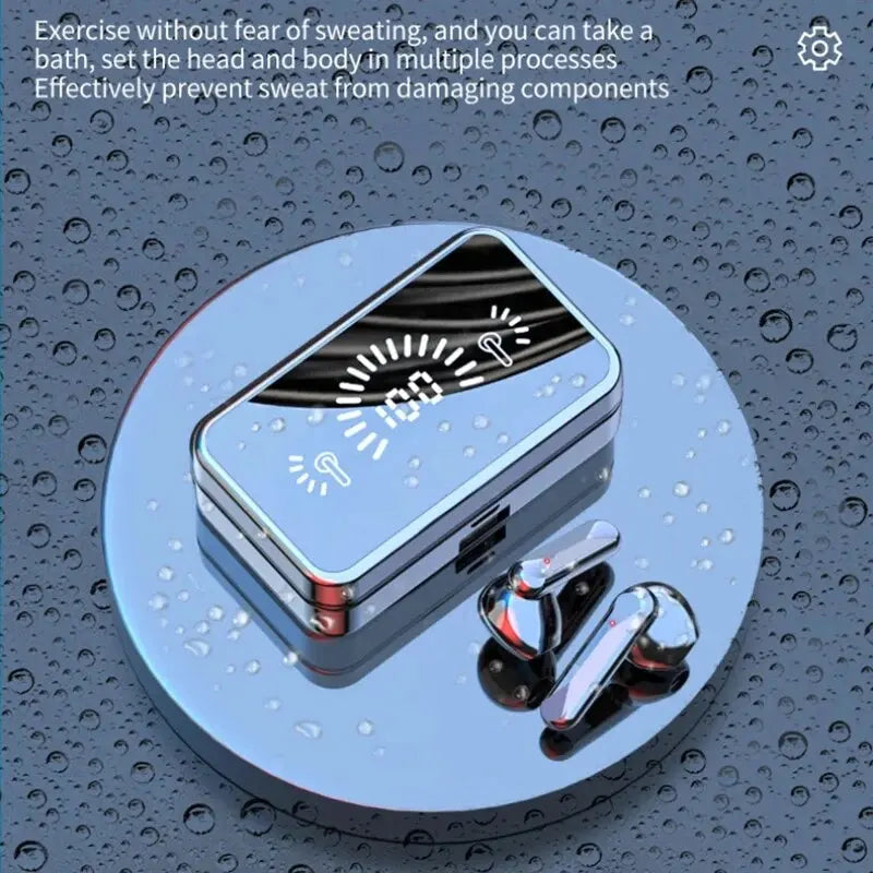 Bluetooth Earphone Headphones Mirror Wireless Stereo Headset