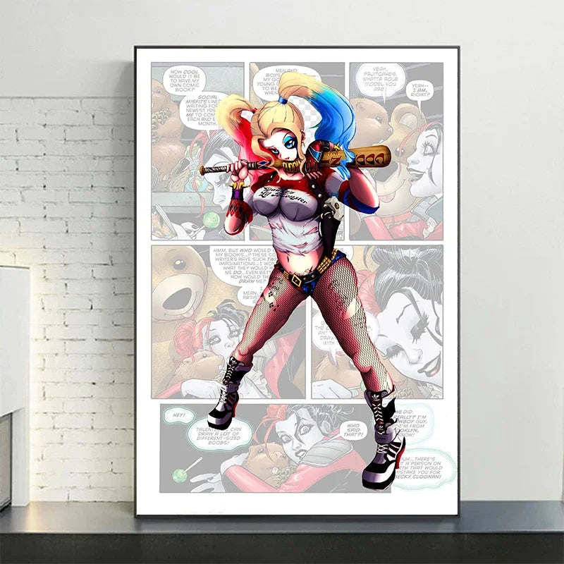 Comic Superhero Posters Set Canvas Painting Super Hero Prints Wall Art Picture Kids Room Decor