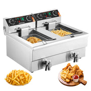 12L Electric Deep Fryer w/Dual Removable Tanks