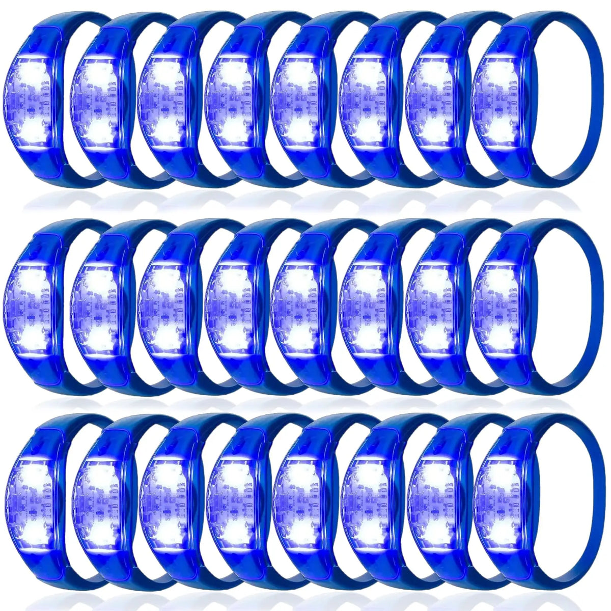 10-300PC LED Glow Bracelets Sound Activated Flashing Light Up Bracelet Luminous Bracelet for New Years Eve Music Control Concert