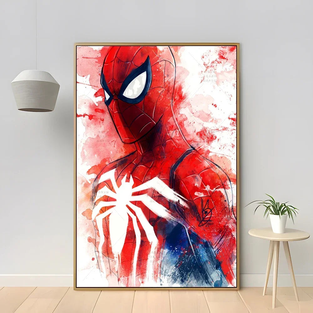 1pc Frameless Canvas Painting SpiderMan Marvel Movie Style Wall Art Posters Superhero Home Decor Canvas Painting Mural Prints