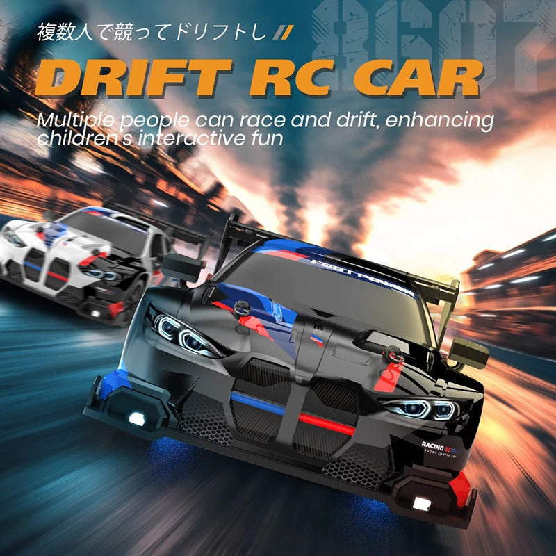 1:24 High Speed RC Drift Vehicle Cars Mustang 4WD Remote Control Racing Car Gift Competition Race Car Boys Toy Replaceable Tire
