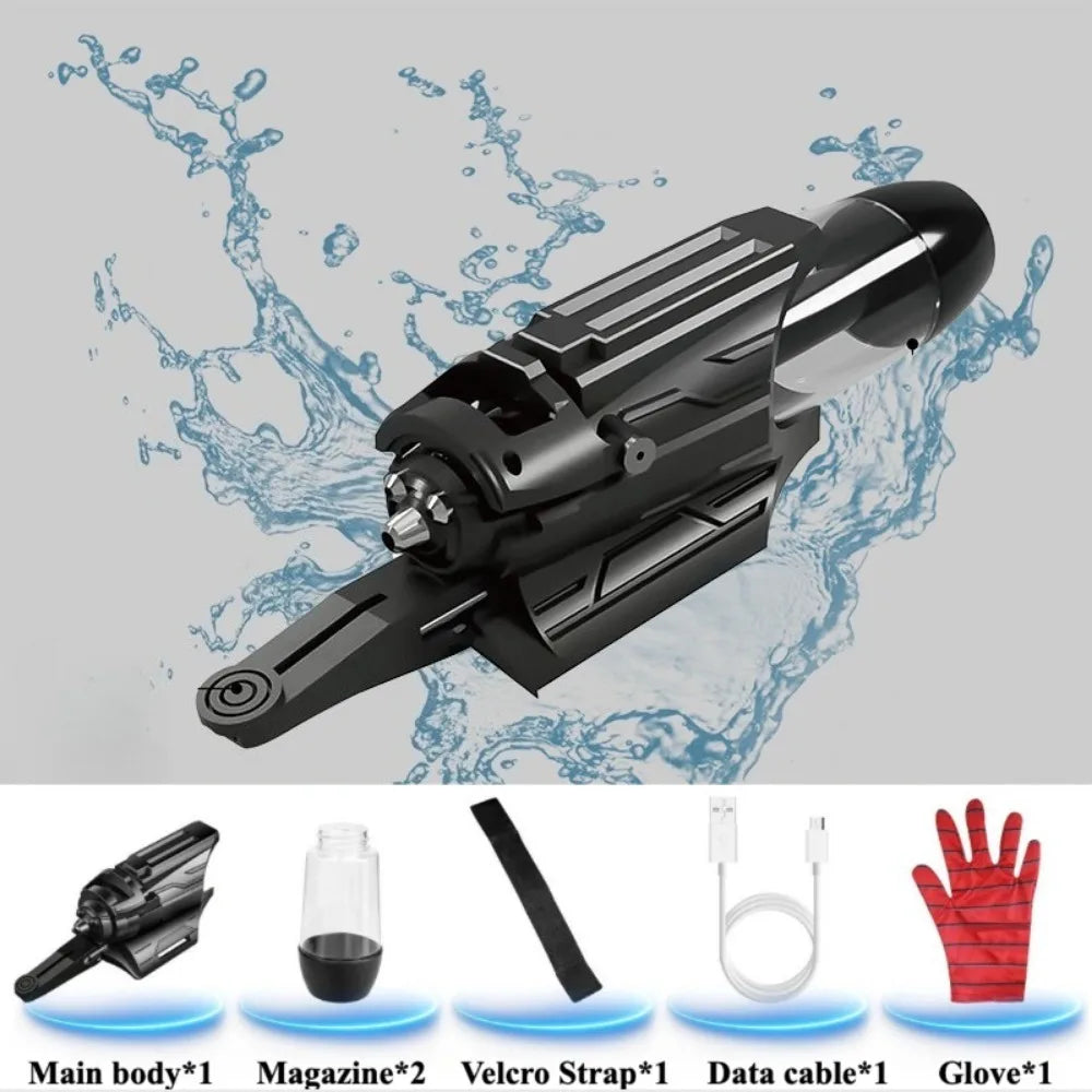 Spider Wrist Press Water Gun Summer Shooting Water Toy Plastic with Gloves Christmas Gift for Children Cosplay Props Games