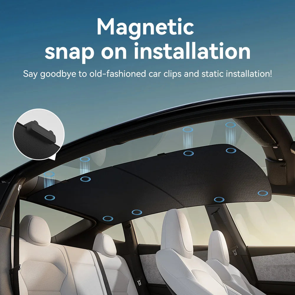 YZ For Tesla Model 3 Y Highland Juniper 2025-2026 Sun Shades Black Roof Graphene Honeycomb Sunshade Car Rear Front Sunroof Glass
