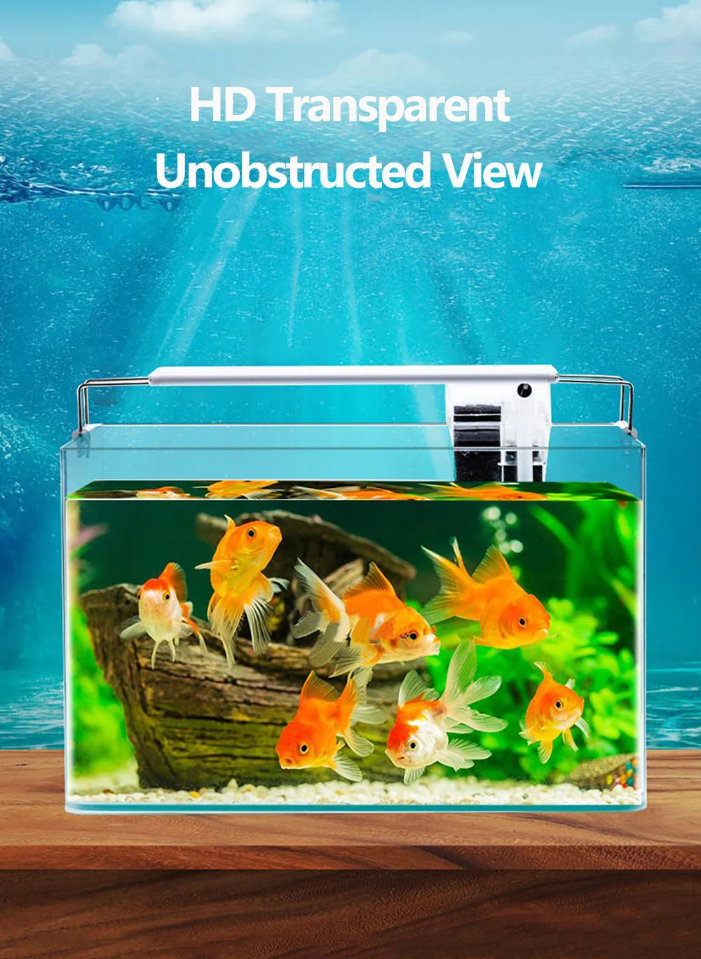 Fish Tank Transparent Glass Rectangular Aquarium Small And Medium Balcony Living Room Decoration Lazy Ecological Fish Tank