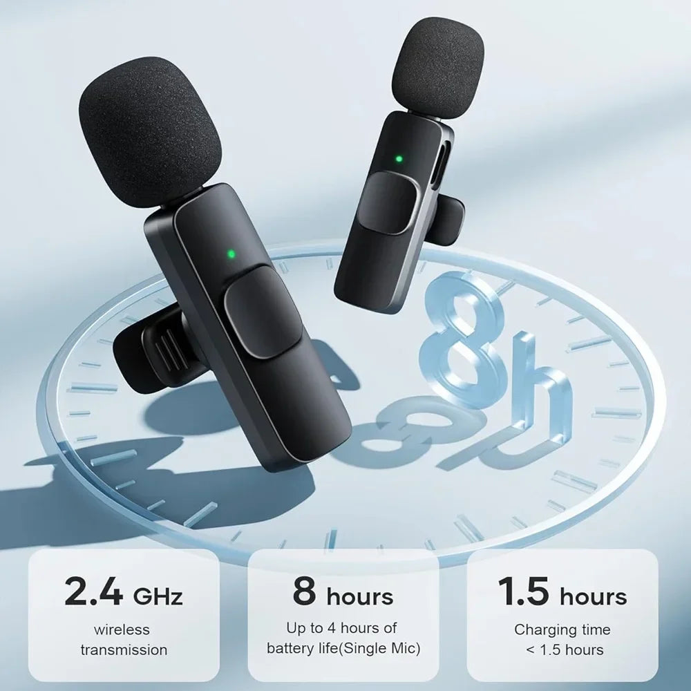 NEW Wireless Lavalier Microphone for Live Streaming/YouTube/TikTok/Facebook Live Noise Reduction Mic For iPhone/Android