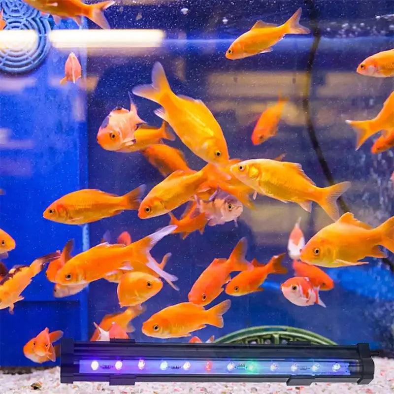 Fish Tank 46cm Colorful Slow Flash Submersible Light Aquarium Waterfall Bubble LED Light Automatic Color-changing Ambient Lamp