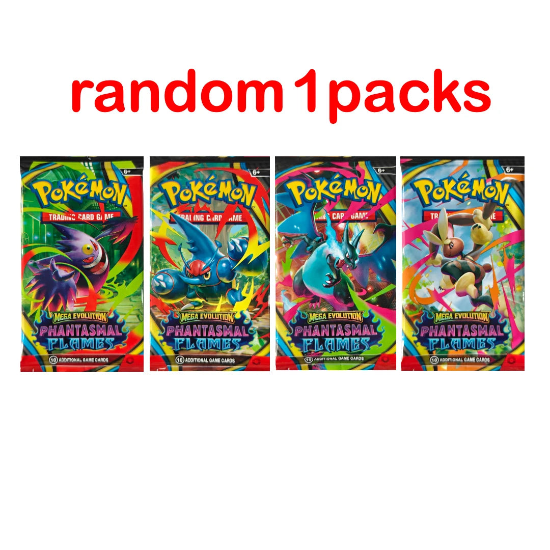 Pokemon TCG Mega Evolution Phantasmal Flames Trading Card Gengar Heracross Lopunny Charizard X Anime Collectible Collection Gift