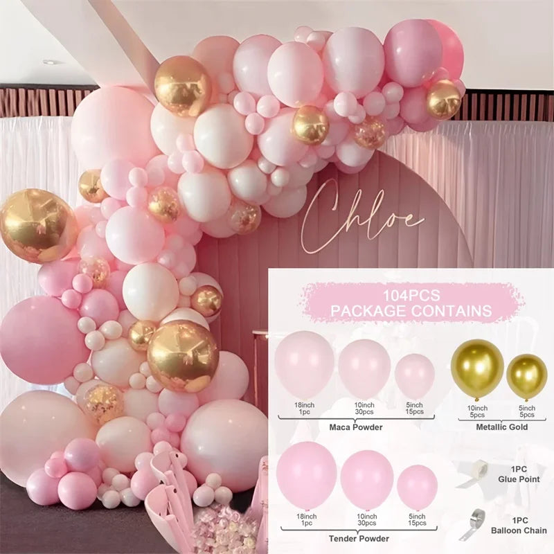 Balloon Garland Arch Kit Birthday Party Decoration Girl Birthday Foil Balloon Bridal baptism Decor Globos Wedding Party Supplies