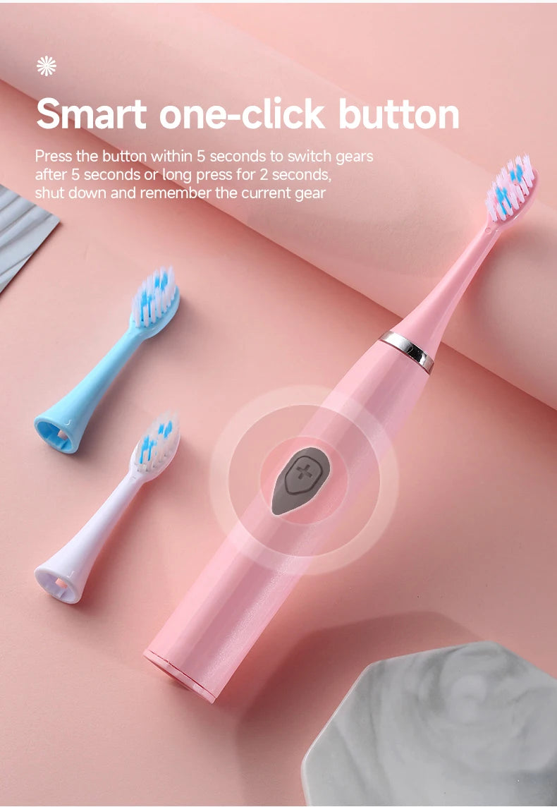 Maintain a bright smile with this electric toothbrush for adults—offering effective cleaning, easy handling, and advanced brushing technology!