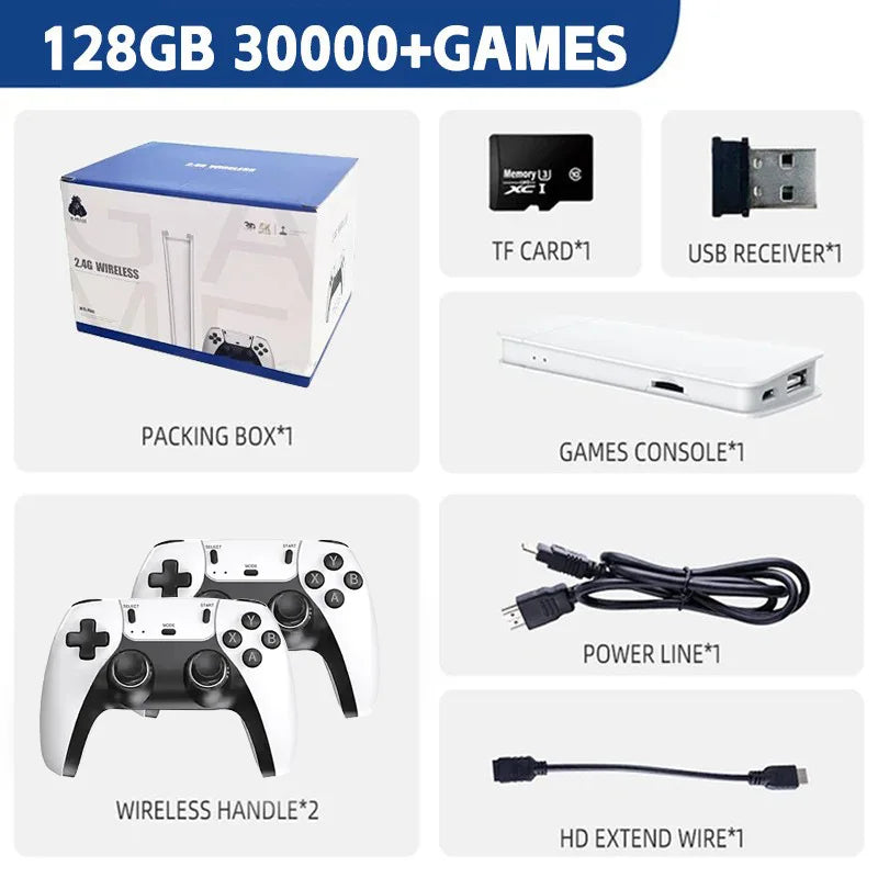 NEW M15 4K HD Retro Game Console,2.4G Wireless Controllers,20+ Simulators,GB2 DDR3 256MB,12 8G,40000 Games Retro Video Game Cons