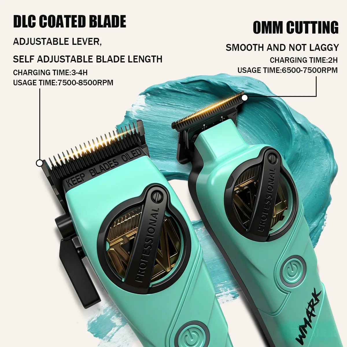 WMARK Hair Trimmers 5 in 1 Barber KIT Professional Shaver Hair Dryer and Spray Bottle Gift Box Trimmer NG-8637 NG-8613 NG-TB001