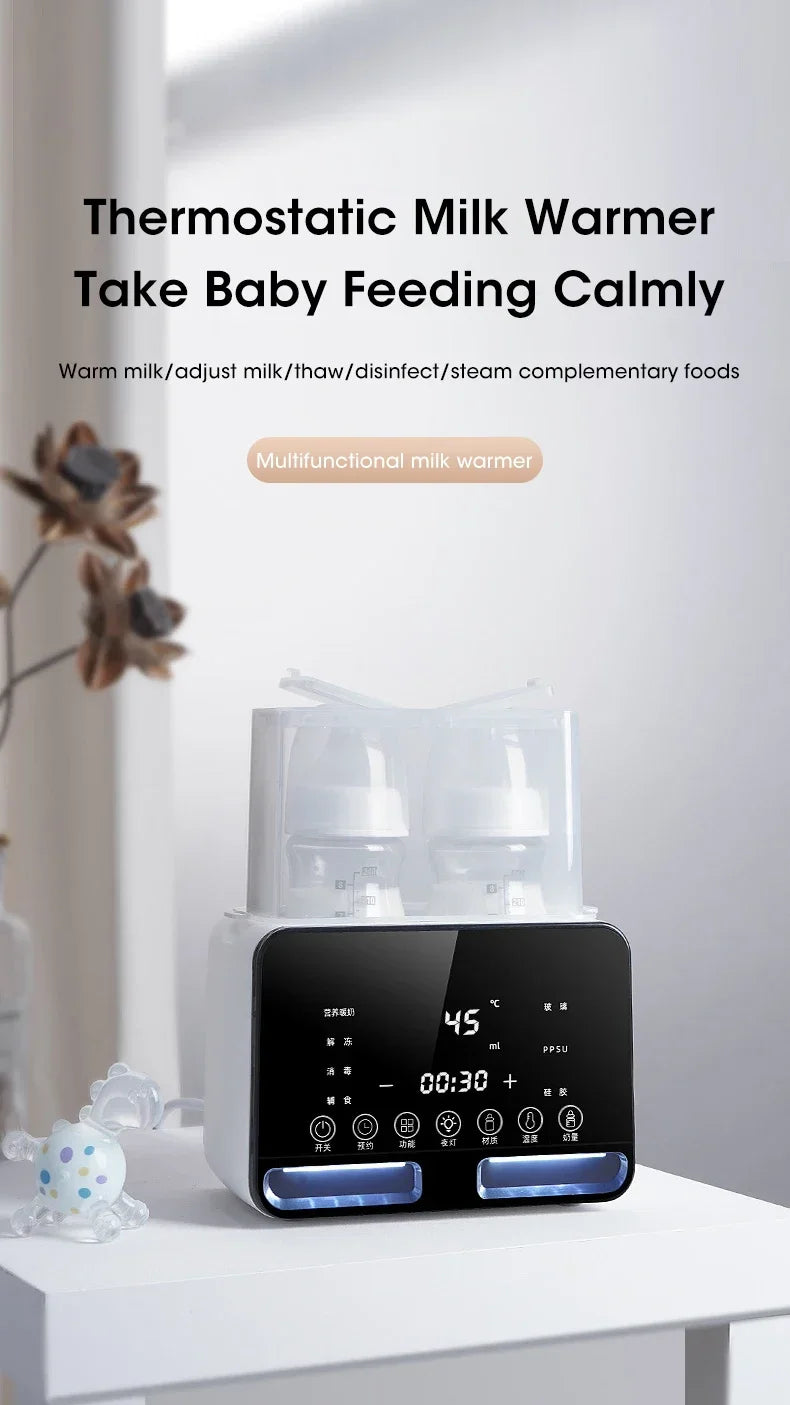 Keep your baby's milk at the perfect temperature with this fast, multifunctional baby bottle warmer—featuring accurate temperature control and a convenient timer, ideal for newborns!
