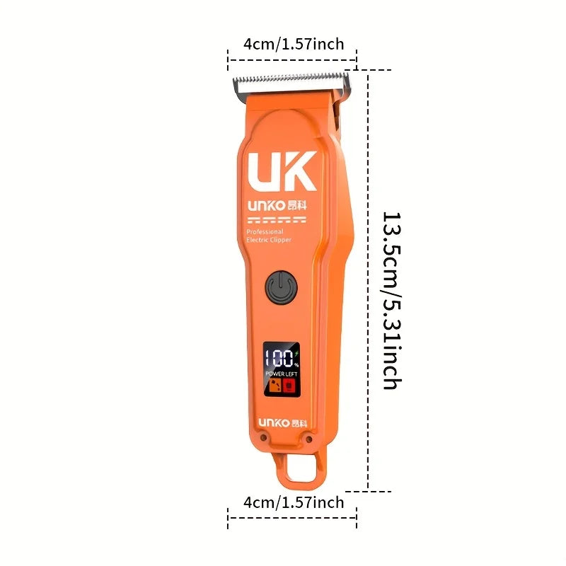 Professional T Blade Hair Clipper for Men Cordless Electric Trimmer LCD Display Beard Trimmer USB Rechargeable Barber Cutting Ma