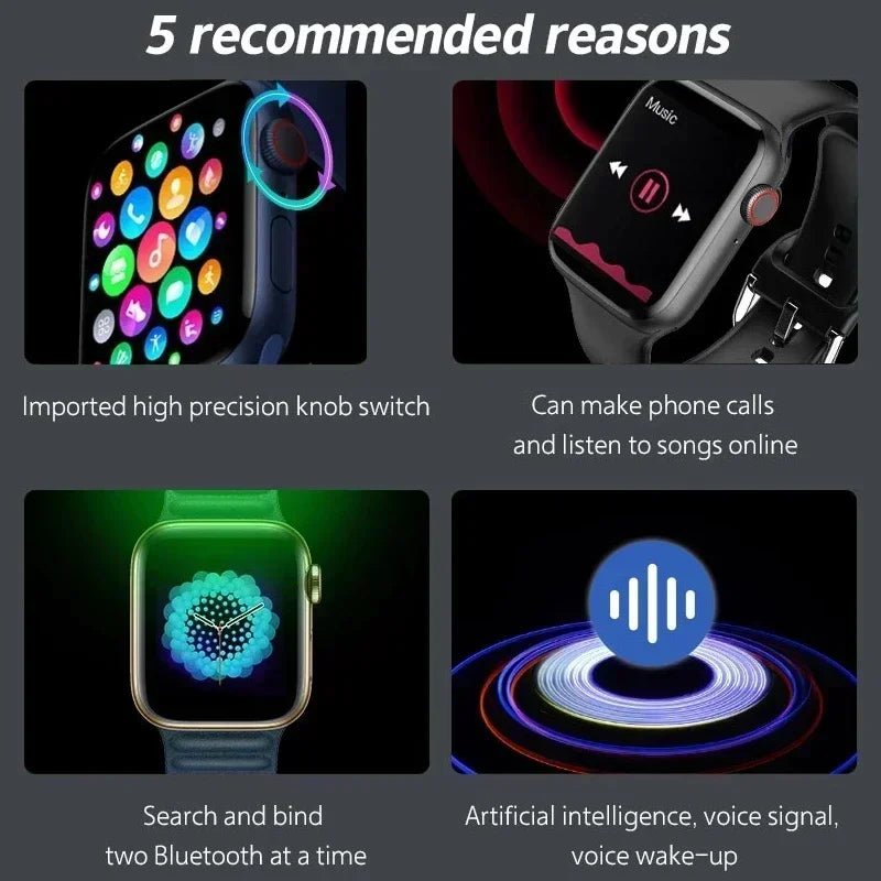 Stay connected and track your health with this stylish smartwatch for men and women—compatible with Android and iOS!