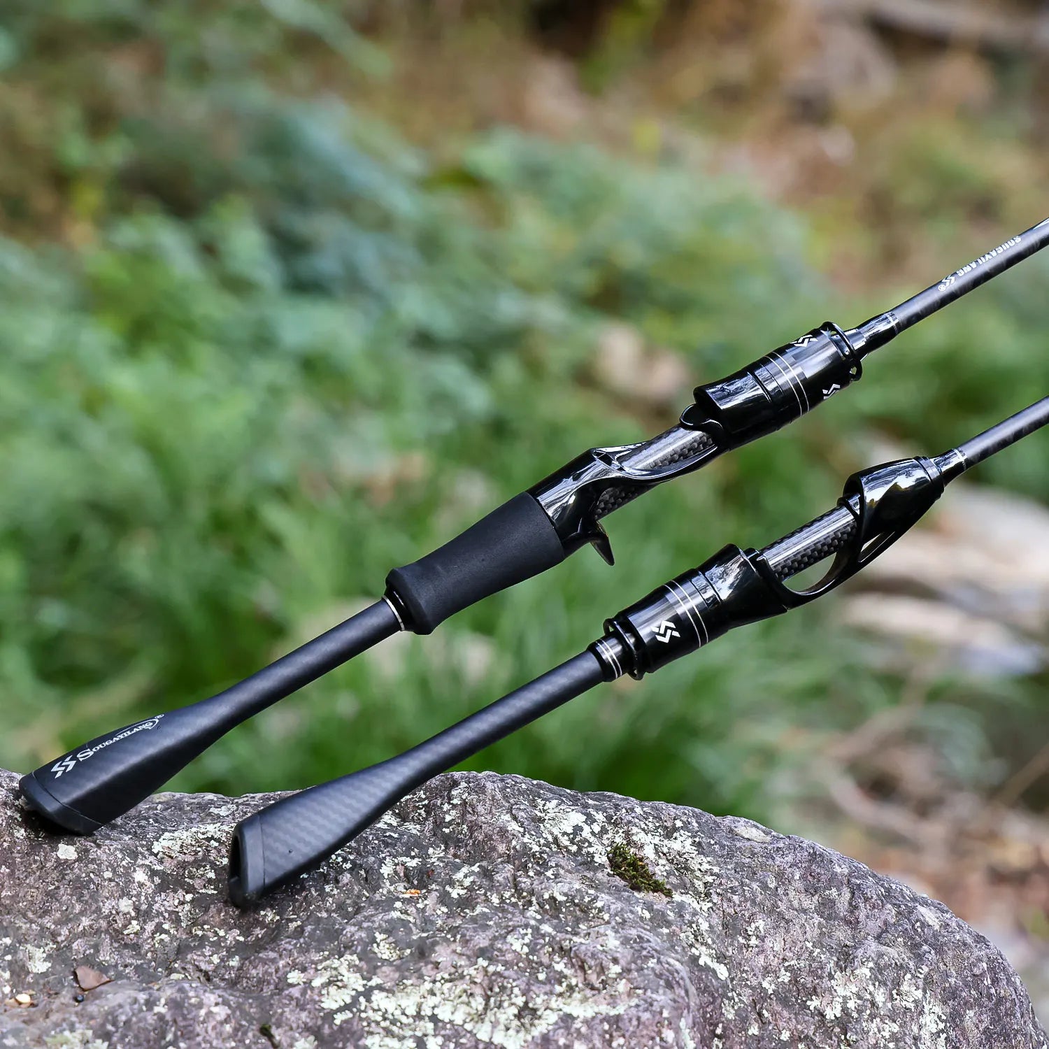 Sougayilang 1.8m 6ft Carbon Fishing Rod Solid Tip Spinning Casting Rod 10-25g Lure 8-25lb Line Bass Trout Freshwater Pole
