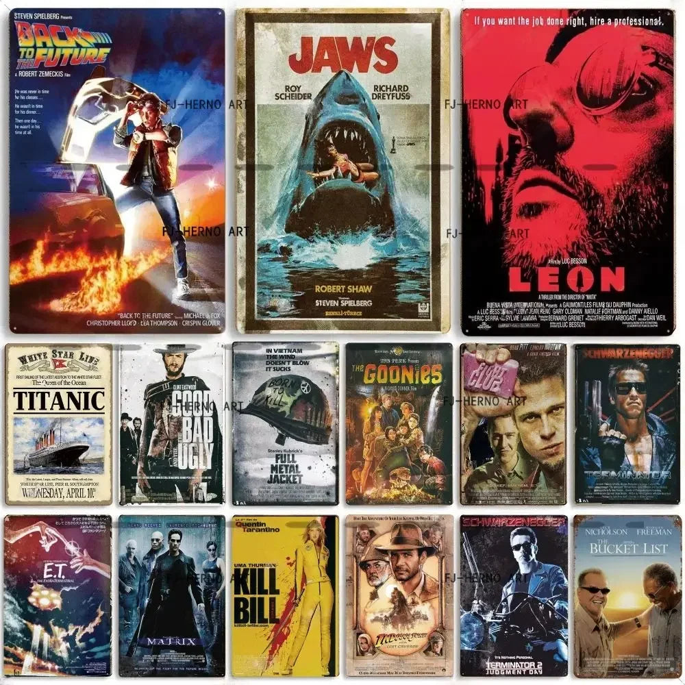 Classic American retro Films Metal Sign Old Movie Metal Plaque Poster Vintage Wall Plate Bar Club Wall Decor Retro Home Bedro
