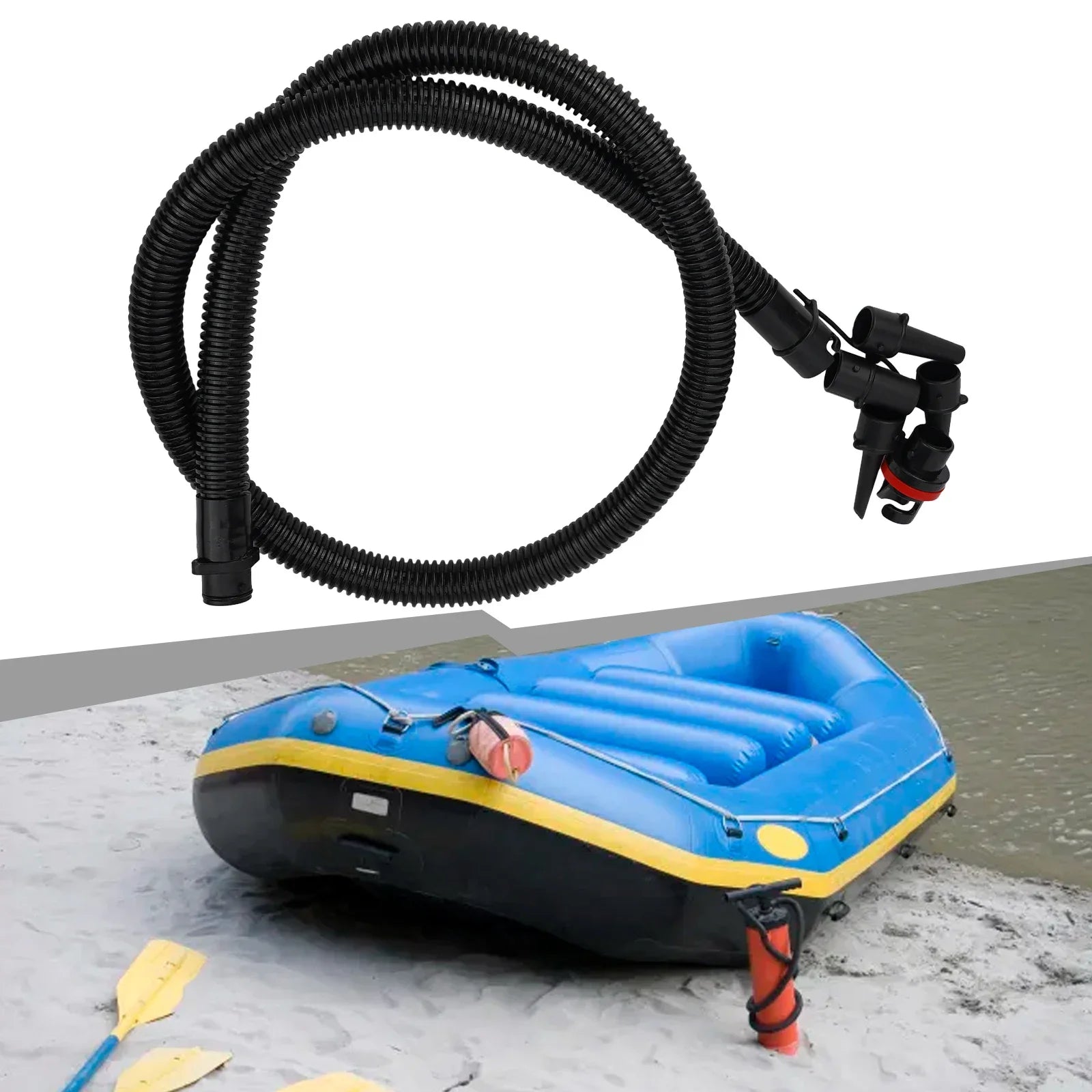 Double Action Inflation Pump Air Pipe Tube High Pressure Stand Up Paddle Board Surfboard Inflatable Boat Surfing Accessories
