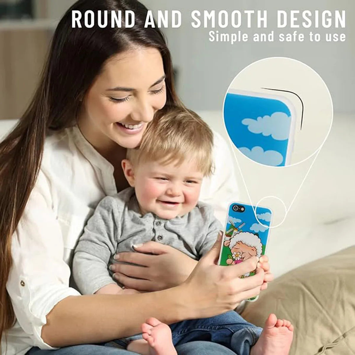 Children Simulation Phone Baby Musical Early Educational Toys English Learning Cellphone with Light Sound Mobile Vocal Toy