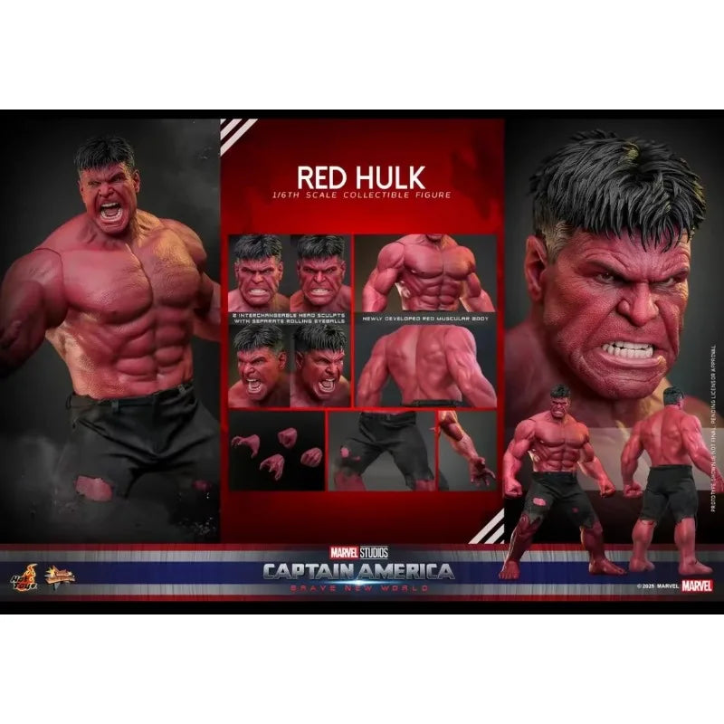 Original HT Marvel Legends Series MMS797 CAPTAIN AMERICA BRAVE NEW WORLD RED HULK Action Figure Model Gift