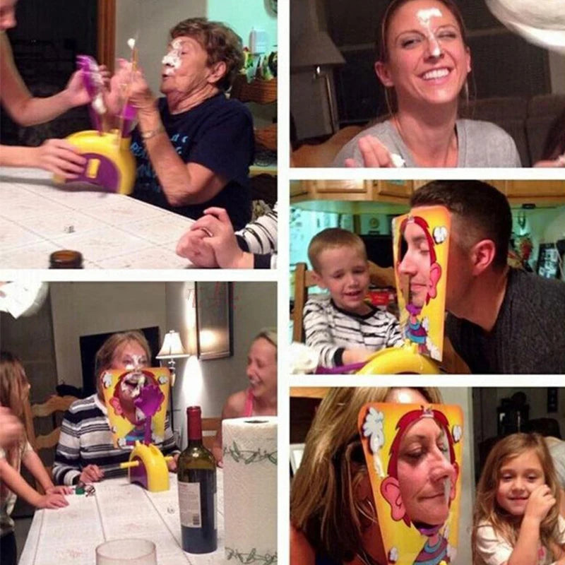 Pie Face Game Whipped Cream in the Face Family Board Game for Kids Funny Party Game  Gadgets Prank Gags Jokes Anti Stress Toys