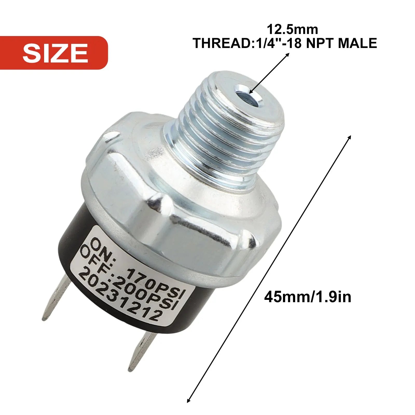 Ensure optimal performance with this reliable air compressor pressure switch—precise control for maintaining safe and efficient pressure levels!