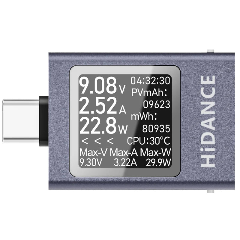 13 in 1 DC 4.5-50V 0-12A Multi-function Digital Display DC Voltage Ammeter Power Meter Type-c Cell Phone Charging PD3.1 Tester