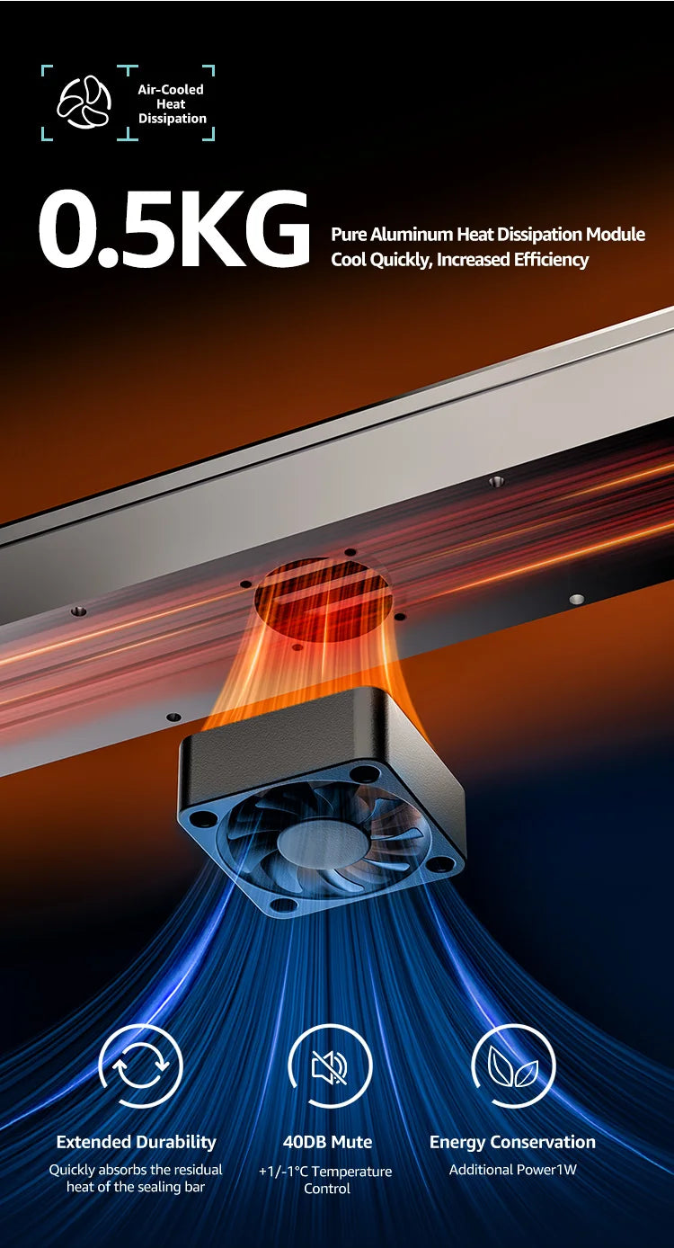 Vacuum Sealer Machine MAGIC SEAL MS300 for Food Plastic Packaging Sealer Mylar Bags Sealer Sealing machine Automatic Manual Mode