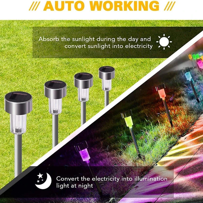Outdoor Solar Lights Garden Lights Solar Powered Lamp Lantern Waterproof Landscape Lighting Pathway Yard Lawn Garden Decoration