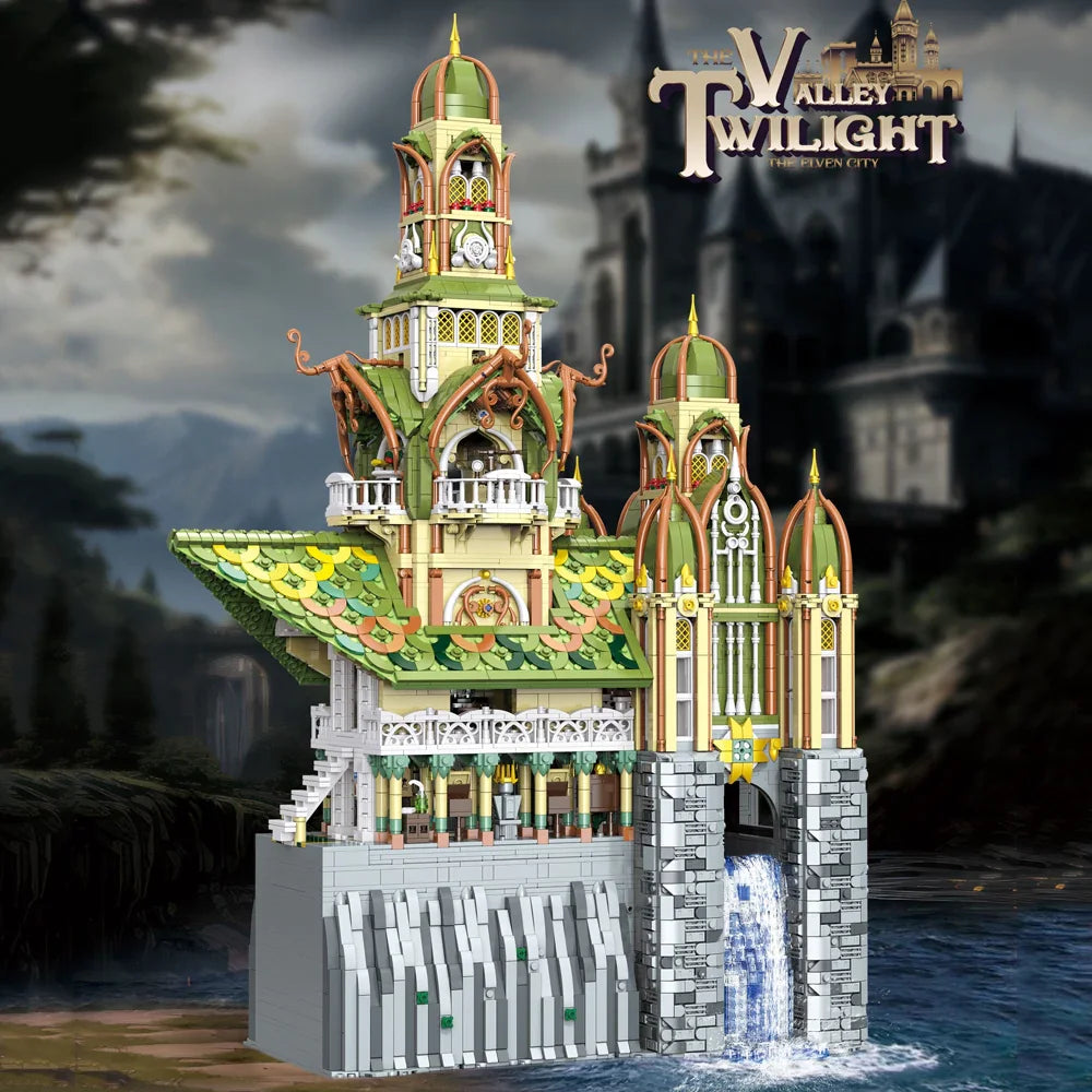 Movie Rings Rivendell Building Blocks MOC City of Elven Architecture Model Brick Assembly Puzzle Toys Children Christmas Gift