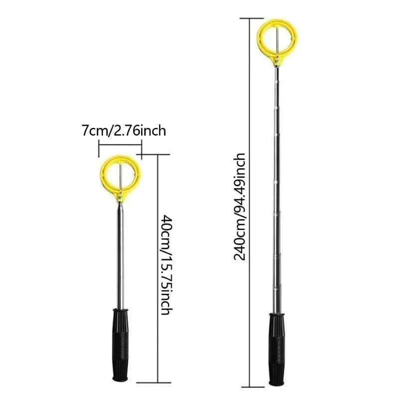 1Pc 8 Sections Telescopic Golf Ball Retriever, Portable Extendable Golf Ball Picker Outdoor Golf Accessory