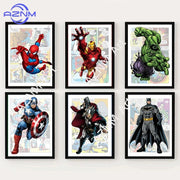 Comic Superhero Posters Set Canvas Painting Super Hero Prints Wall Art Picture Kids Room Decor
