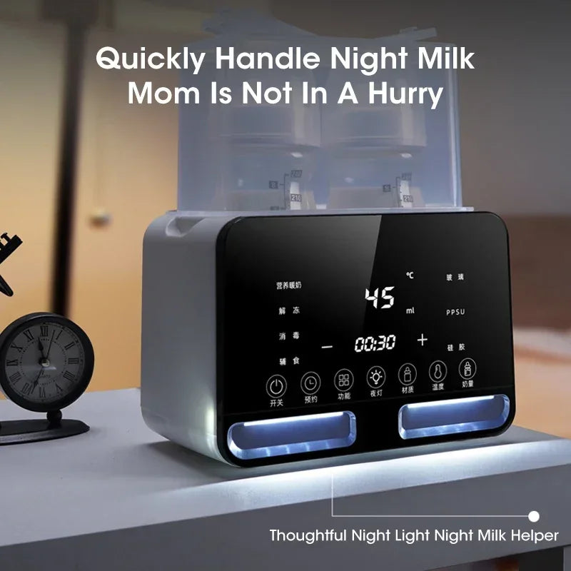Keep your baby's milk at the perfect temperature with this fast, multifunctional baby bottle warmer—featuring accurate temperature control and a convenient timer, ideal for newborns!
