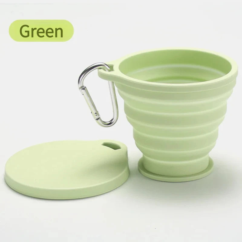 Outdoors Silicone Folding Cup with Hanging Hole Creative Water Travel Portable Washing Fashion Travel Silicone