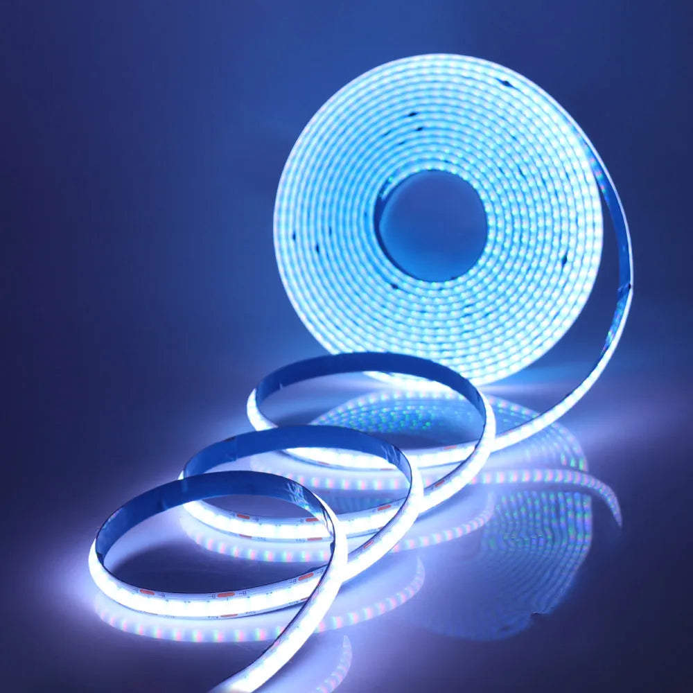 5V Wifi Bluetooth-compatible USB RGB COB LED Strip Light 24key 44key Remote Control Kit 576 LEDs Linear Lighting Flexible Tape