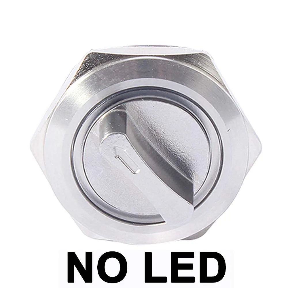 22mm 2/3 position Metal Selector Latching Push Button knob Rotary Switch DPDT SPDT 12V LED Illuminated 1NO1NC/2NO2NC ON OFF lock
