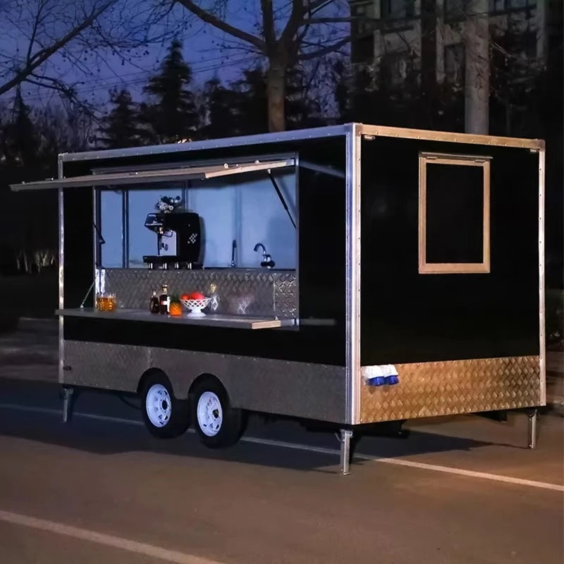 Customized Modern Shawarma Large New Crepes Food Truck Car Bakery Fruit Shape For Sale Europe Mobile Food Trailer