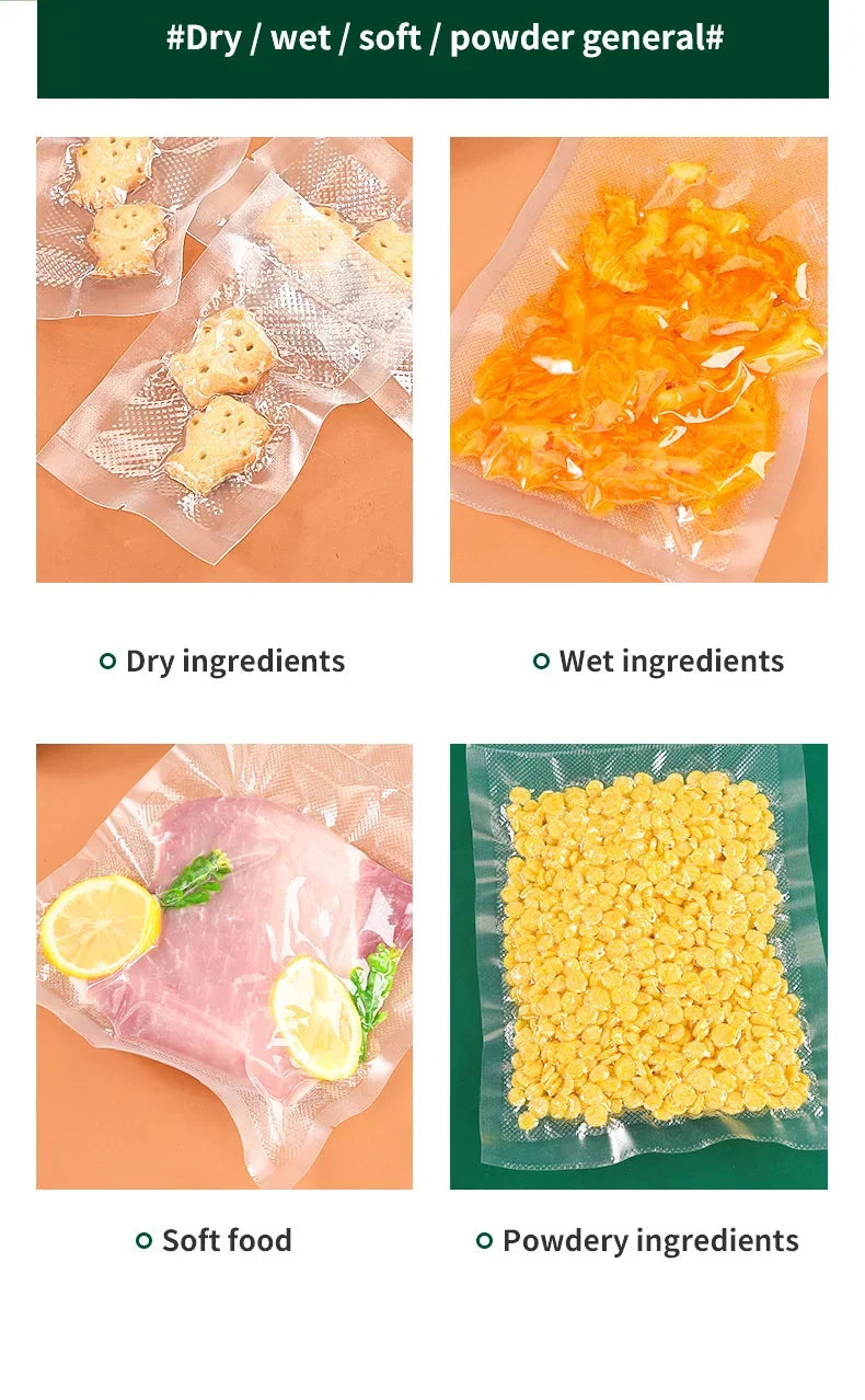 New Automatic 30cm Vacuum packaging machine Food Vacuum sealer for Dry wet soft powder Household food Storage Sealing machine