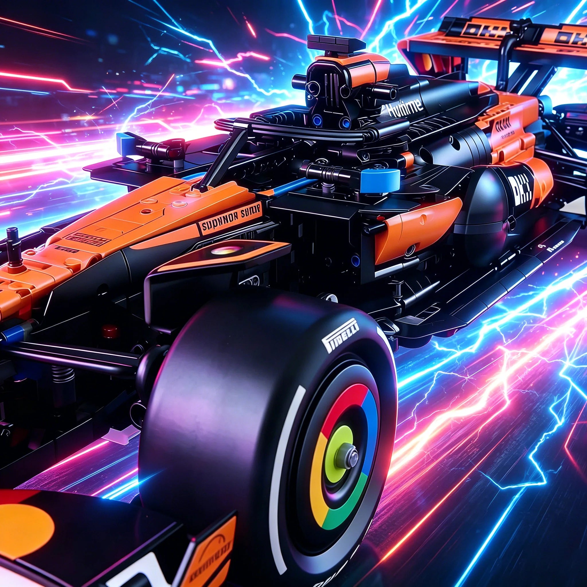 1675pcs New Technical Classic Series 1:8 Formula Team Racing Car Building Blocks Model Toy, Festival & Birthday Gift for Kids