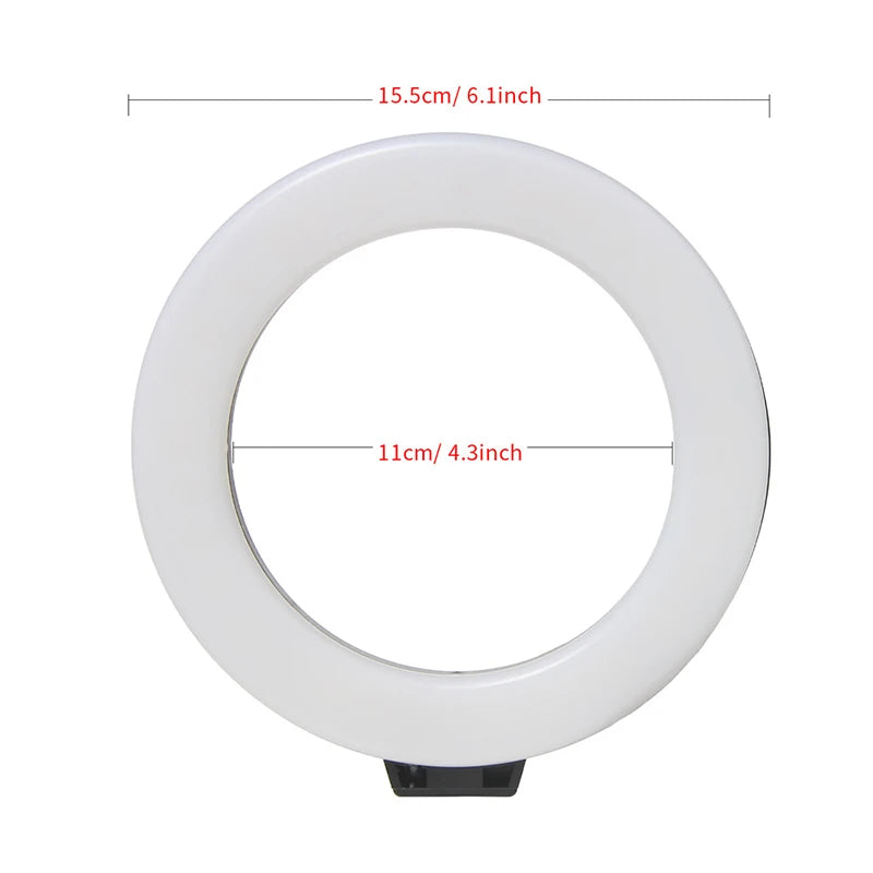 Light up your shots with this 6-inch ring light paired with a sturdy tripod—perfect for flawless selfies, videos, and more!