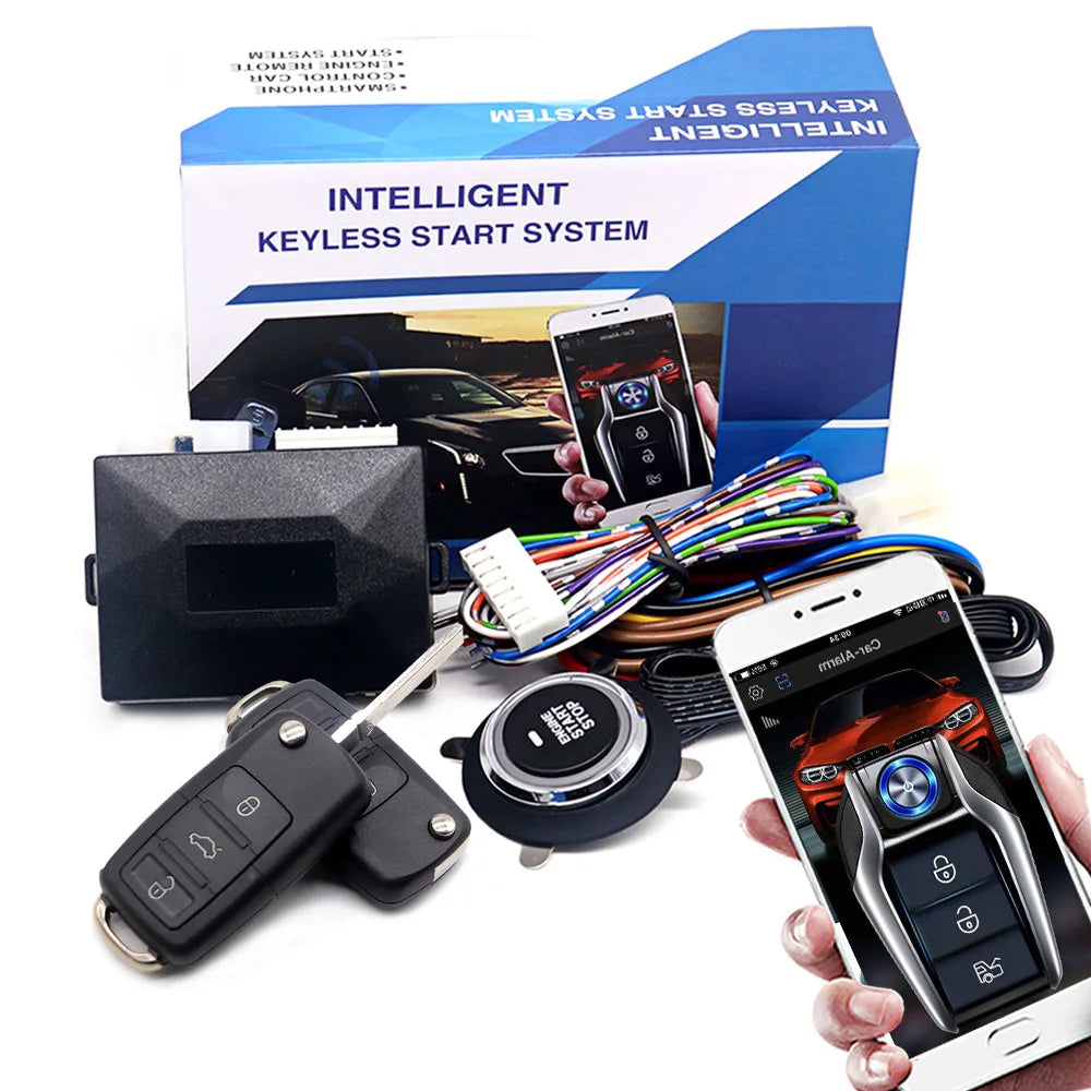 K5 Remote Starter and Car Alarm Smart App Remote Start Stop System for Cars Engine Push Start System with Auto Ignition Button