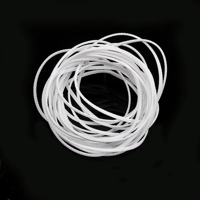 Protect your cables with this insulated white braided sleeving—made from tight, expandable PET nylon for durable, retardant wire gland and cable protection!