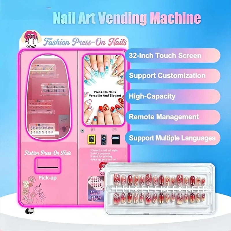 Beauty 3D Art Nail Printer Vending Machine Smart AI Nail Printer With Mulit-ple Payment Method Nails Printing Machine Customized