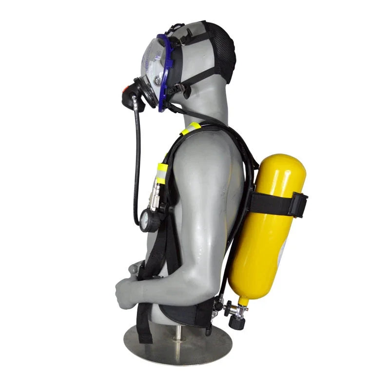 6.8L SCBA Firefighting Self Contained Breathing Apparatus Steel Air Cylinder Fire Rescue Air Supply Respirator