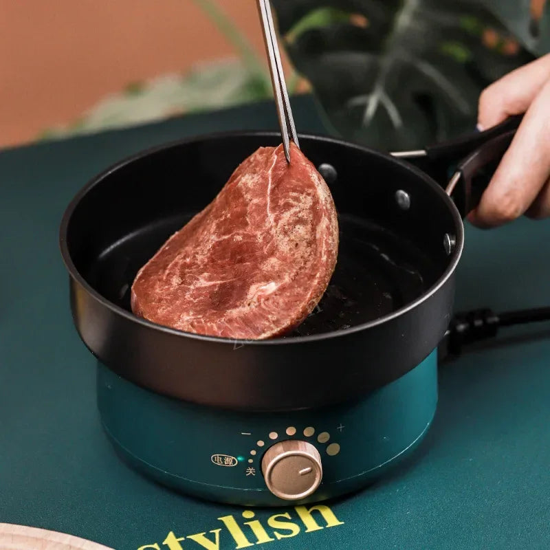 Electric Split Cooking Pot Foldable Multicooker Frying Pan Hotpot Steamer Rice Cooker Soup Maker Water Boiler Travel