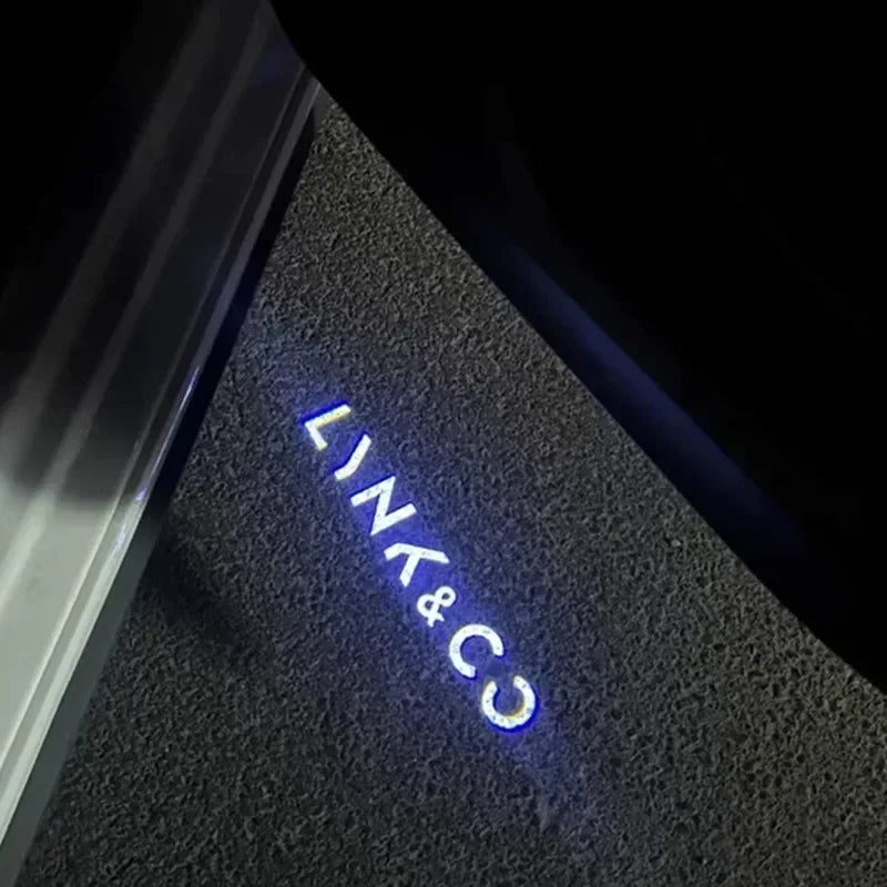2pcs Led Car Door Welcome Logo Light for Lynk&Co 01 02 03 05 09 2017-2024 Auto Laser Projector Ghost Shadow Lamps
